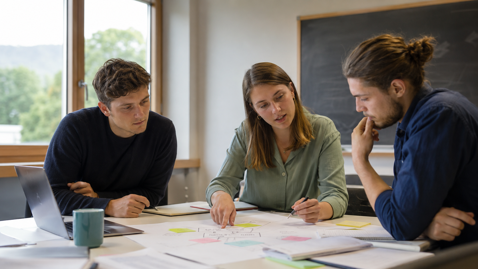 Erwachsene Studierende übertragen Theorie auf einen praktischen Fall